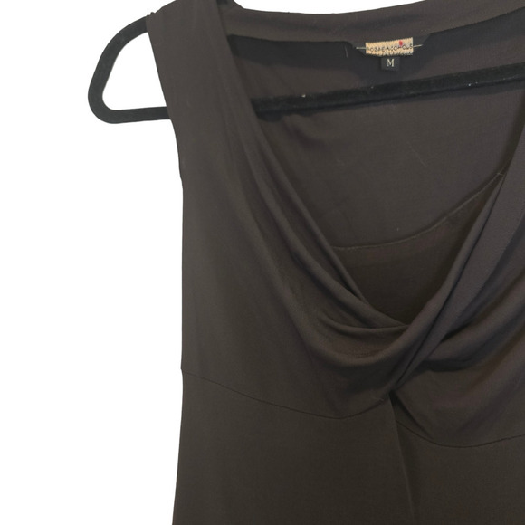 Rozae Nichols cowl neck brown mini dress size medium - Picture 2 of 7